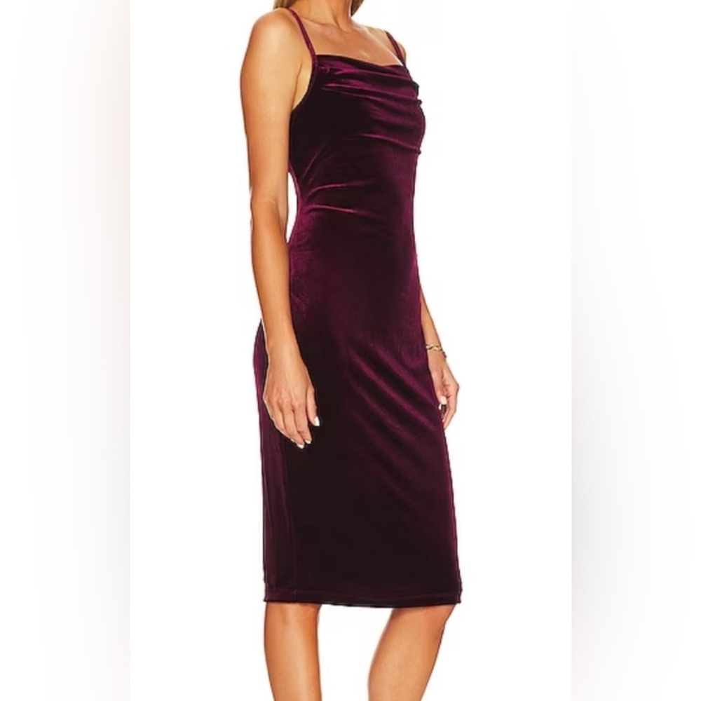Velvet Wine Midi Dress